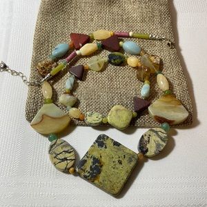 Jay King Vintage Multi stone Necklace & Bracelet